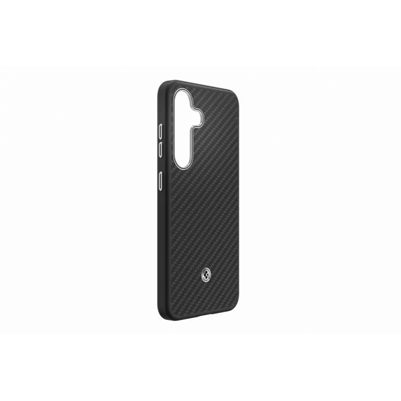 Samsung GP-FPS931PGABW Capa Enzo Aramid para Samsung Galaxy S25, Preto Prateado