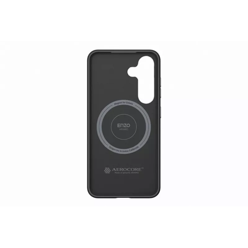 Capa Enzo Aramid Samsung GP-FPS936PGABW para Galaxy S25 Plus, preto prateado