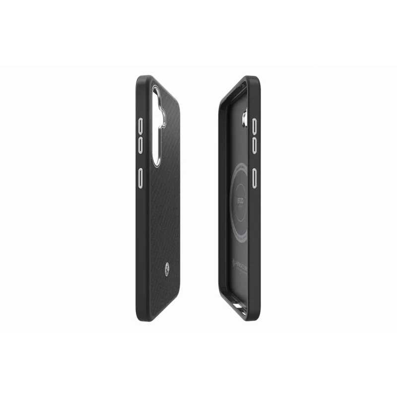 Capa Enzo Aramid Samsung GP-FPS936PGABW para Galaxy S25 Plus, preto prateado