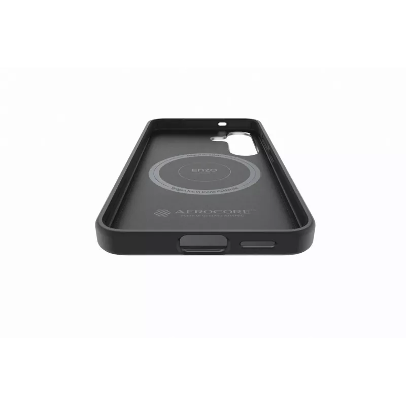 Capa Enzo Aramid Samsung GP-FPS936PGABW para Galaxy S25 Plus, preto prateado