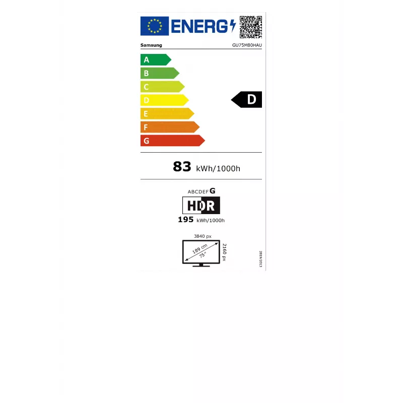 Samsung GU75M80HAUXZG Smart TV 4K Mini LED de 75 polegadas, Vision AI