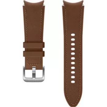 Samsung Pulseira híbrida de couro (20 mm, S/M), camel (ET-SHR88SAEGEU)