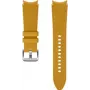 Braçadeira híbrida em pele Samsung para Galaxy Watch4, Watch5, Watch6 (20 mm, M/L, amarelo mostarda)