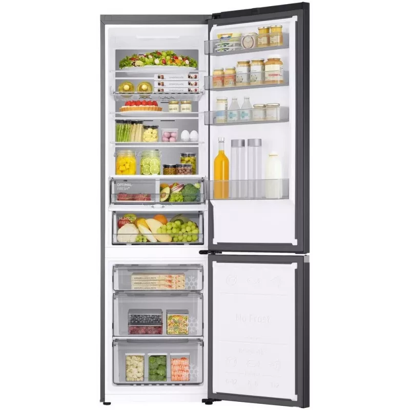 Combinado frigorífico-congelador Samsung RB38C705CB1/EF 390L Total No Frost com tecnologia SpaceMax™, compressor Digital Inverter, classe energética C, Glam Black