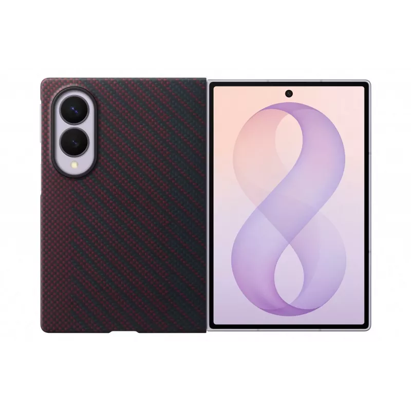 Samsung EF-KF971 Carbon Magnet capa para Galaxy Z Fold8, vermelho