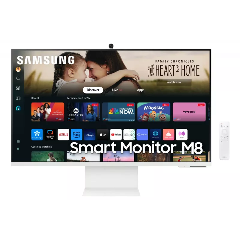 Samsung S32DM801UU M80D monitor LED inteligente 32 polegadas, 4K UHD, Tizen OS, HDR10+, USB-C 65W
