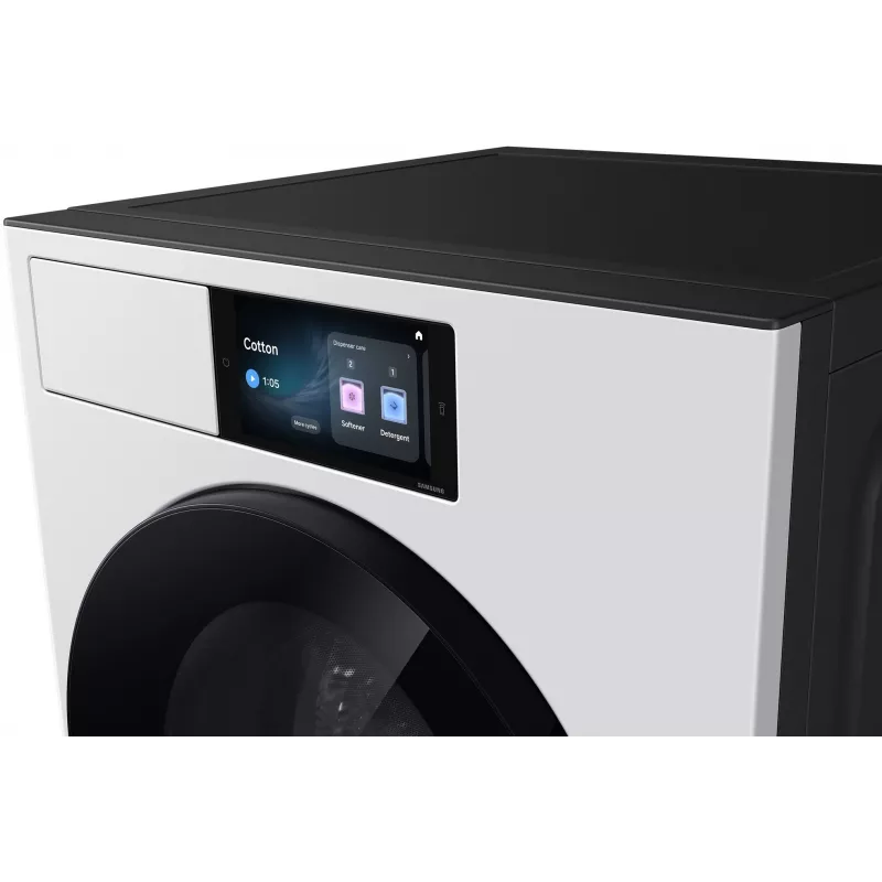 Máquina de lavar roupa de carregamento frontal Samsung WF90H09C4WT2 9 kg 1400 rpm com tecnologia Ecobubble, motor Digital Inverter, VRT Plus, Diamond Drum, ecrã LED, Branco