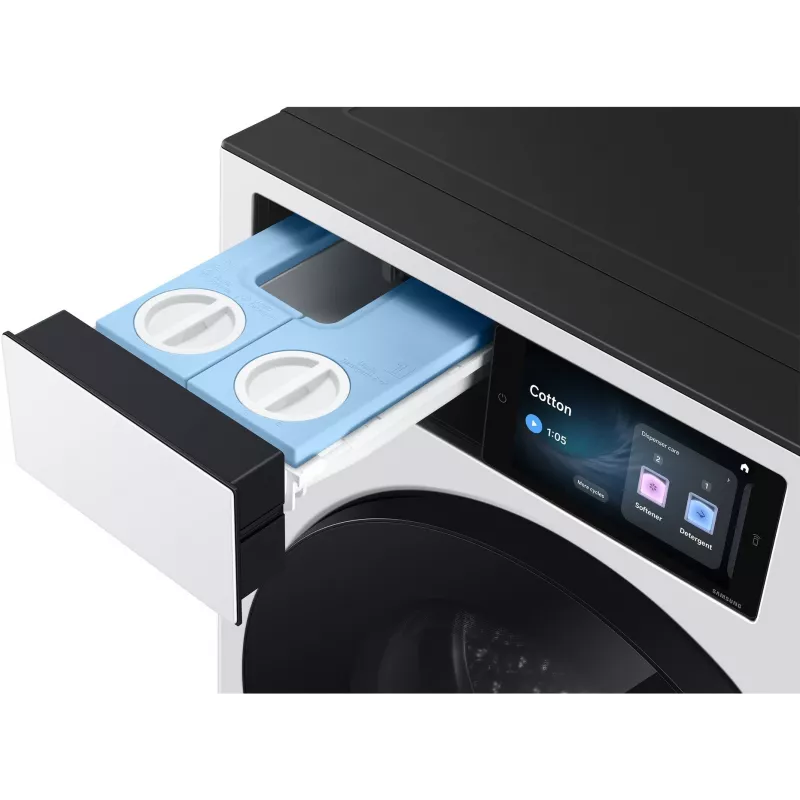 Máquina de lavar roupa de carregamento frontal Samsung WF90H09C4WT2 9 kg 1400 rpm com tecnologia Ecobubble, motor Digital Inverter, VRT Plus, Diamond Drum, ecrã LED, Branco