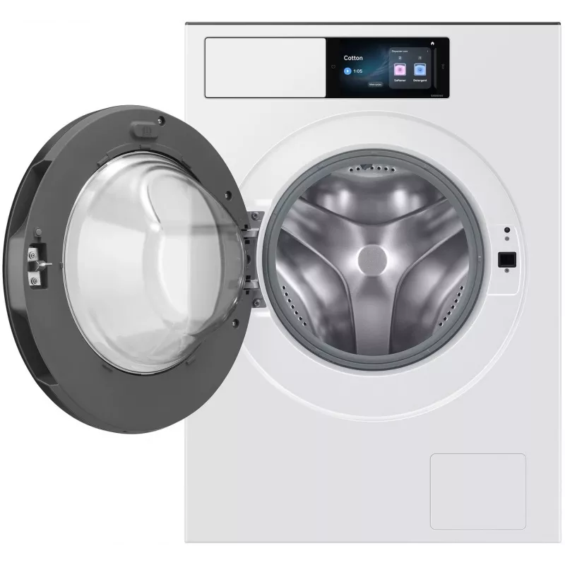 Máquina de lavar roupa de carregamento frontal Samsung WF90H09C4WT2 9 kg 1400 rpm com tecnologia Ecobubble, motor Digital Inverter, VRT Plus, Diamond Drum, ecrã LED, Branco