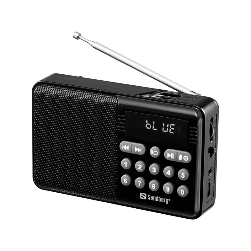 Altifalante Bluetooth portátil SANDBERG Speaker Radio FM+BT Recharge com rádio FM, AUX, USB, MicroSD, 6W, preto