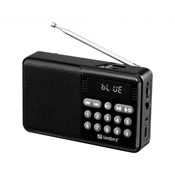 Altifalante Bluetooth portátil SANDBERG Speaker Radio FM+BT Recharge com rádio FM, AUX, USB, MicroSD, 6W, preto