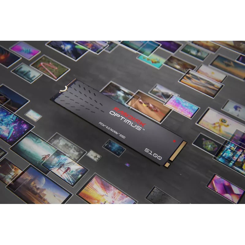 SanDisk 1TB M.2 NVMe PCIe 4.0 SSD interna - 7100MB/s de leitura, 6700MB/s de escrita