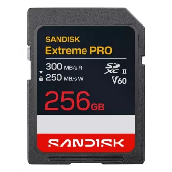 Cartão de memória SanDisk Extreme PRO 256GB SDXC UHS-II V60 U3