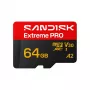 SanDisk Extreme PRO microSDXC 64GB UHS-I U3 V30 até 200 MB/s de leitura
