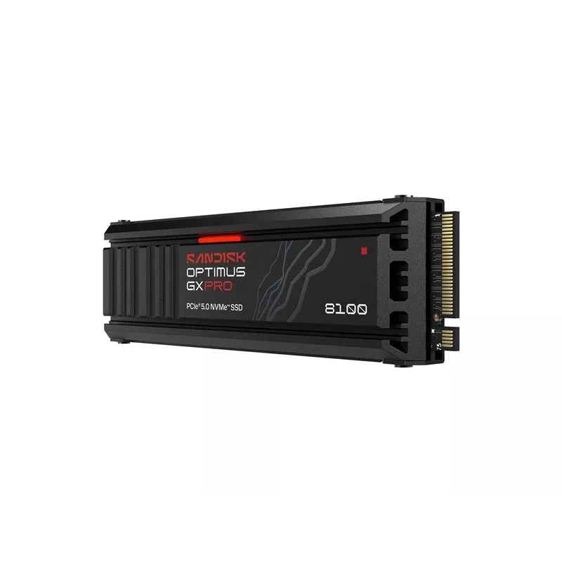 SanDisk Optimus GX PRO 8100 4TB PCIe Gen5 NVMe M.2 2280 SSD interna com dissipador de calor e encriptação de hardware