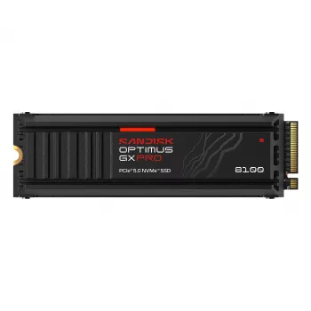 SanDisk Optimus GX PRO 8100 4TB PCIe Gen5 NVMe M.2 2280 SSD interna com dissipador de calor e encriptação de hardware