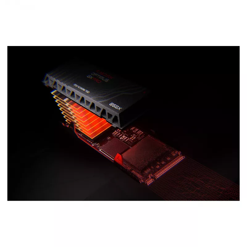 SanDisk Optimus GX PRO 850X 2TB M.2 2280 NVMe PCIe 4.0 SSD com dissipador de calor