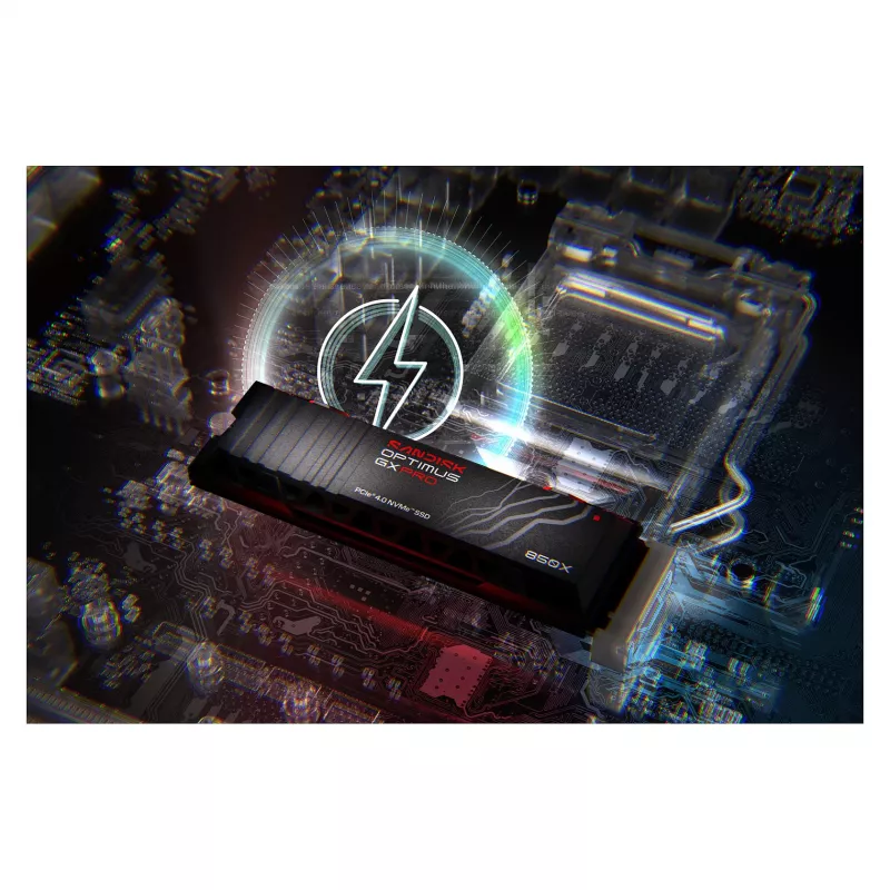 SanDisk Optimus GX PRO 850X 2TB M.2 2280 NVMe PCIe 4.0 SSD com dissipador de calor