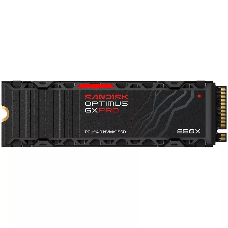 SanDisk Optimus GX PRO 850X 4TB SSD interno, M.2 2280 D5-M, PCIe 4.0 x4 NVMe, encriptação TCG Opal 2.01, dissipador de calor integrado
