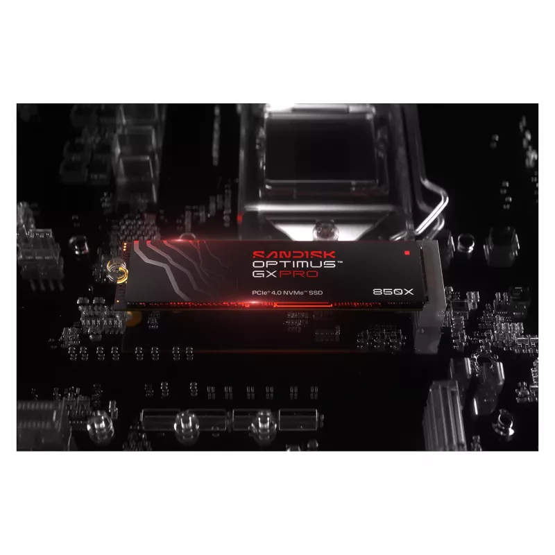 SanDisk Optimus GX PRO 850X 8TB M.2 2280 PCIe Gen4 x4 NVMe SSD com encriptação AES-256-Bit
