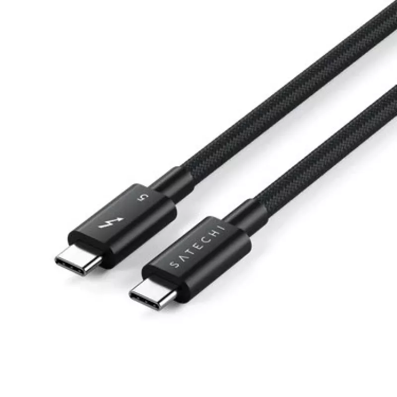 SATECHI cabo Thunderbolt 5 Pro 1m USB-C para USB-C – 120Gbit/s, 240W, preto
