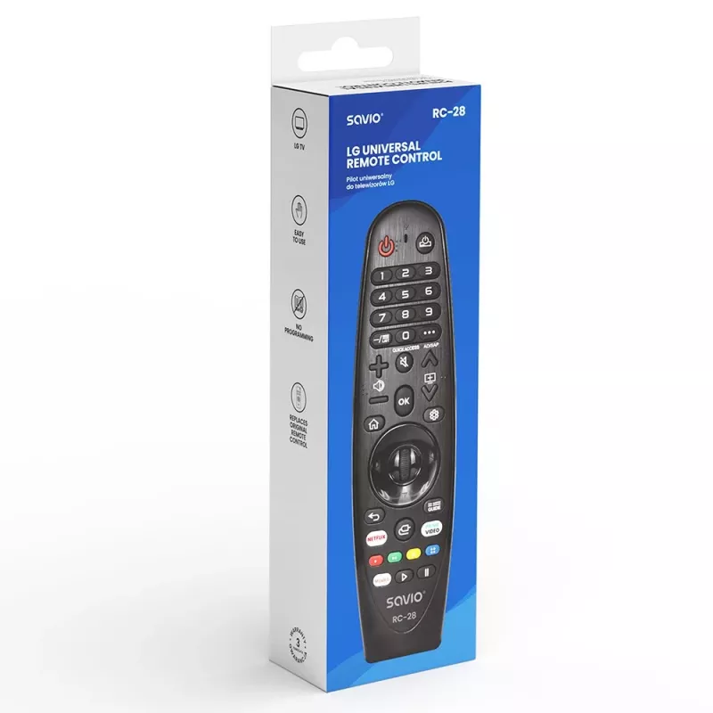SAVIO RC-28 Telecomando Universal de Substituição para LG Smart TV