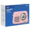 SAVIO RS-03 rádio portátil FM/AM com reprodução MP3 USB/SD, rosa