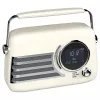 SAVIO RS-04 rádio portátil DAB+ FM com bateria recarregável, ecrã LCD, duplo alarme, preto