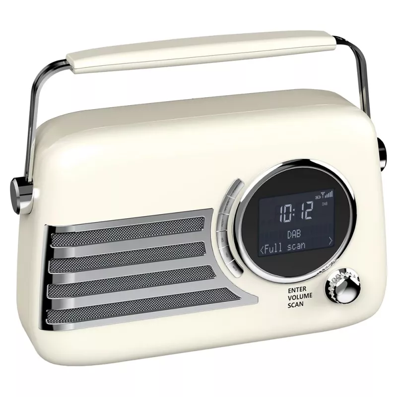 SAVIO RS-04 rádio portátil DAB+ FM com bateria recarregável, ecrã LCD, duplo alarme, preto