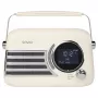 SAVIO RS-04 rádio portátil DAB+ FM com bateria recarregável, ecrã LCD, duplo alarme, preto