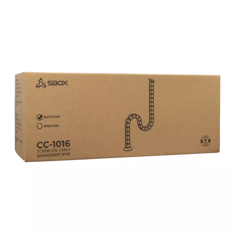 Sbox CC-1016B Organização de cabos, preto