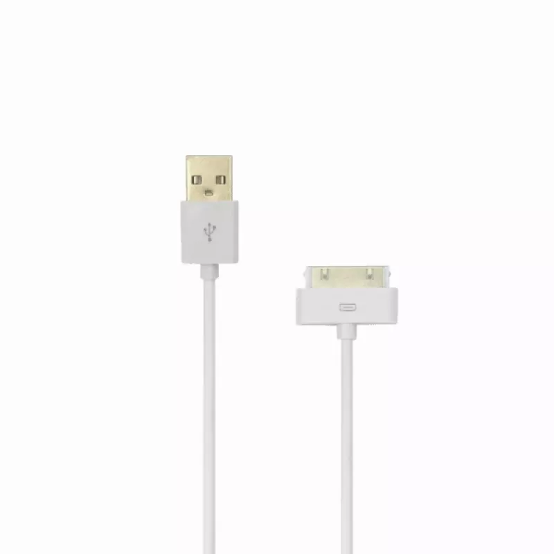 SBOX IPH4 Cabo USB-A para Apple 30-Pin, 2m, branco, carregamento e dados
