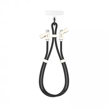 SBOX LANYARD BLACK cabo USB-C para USB-C 1,5 m preto