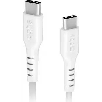 Cabo USB-C para USB-C SBS MOBILE TECABLETCC20W 1,5m branco 20W PD