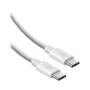 SBS cabo USB-C para USB-C trançado em nylon 2m 100W branco
