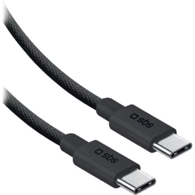 SBS Cabo USB-C para USB-C em nylon 2m 240W preto