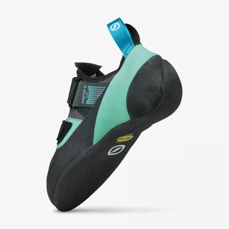 Sapatos de escalada Scarpa Arpia V LV - Shark/Aqua - tamanho 40,5