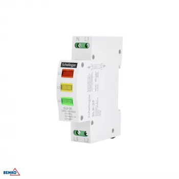 SCHELINGER SL9 Lâmpada de sinalização LED trifásica 230V AC montagem em calha DIN