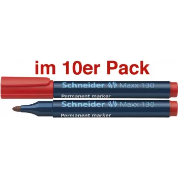 Schneider 130 Marcador permanente vermelho ponta redonda 1,0-3,0 mm recarregável 113002