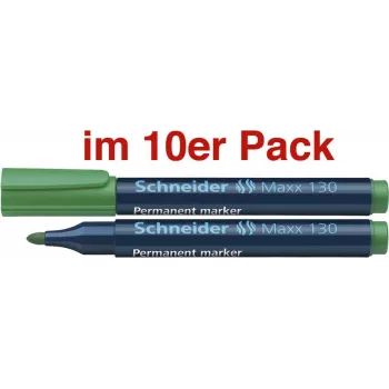Schneider 130 Marcador permanente, ponta redonda, verde, 1,0-3,0 mm, recarregável 113004