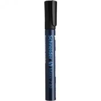 Marcador permanente Schneider Maxx 230 preto alumínio ponta redonda 123001