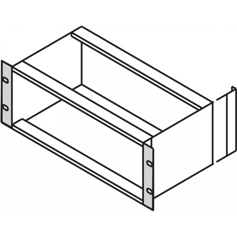 SCHROFF Chapa Angular 19 Polegadas Tipo F, 3U, sem Aberturas para Pega, para Vedante Têxtil, 2 Unid., Aço Galvanizado 24564197