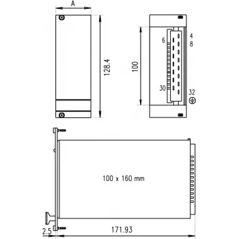 SCHROFF 21006945 Painel Frontal