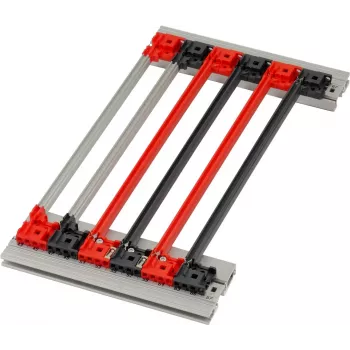 SCHROFF 24568356 calha de montagem fixa 19 polegadas 2U para armários de servidores e rede, aço, preto RAL 9005, revestido a pó, 482,6 mm de comprimento