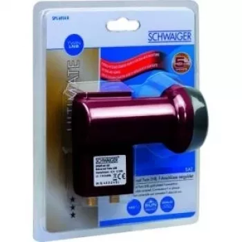Schwaiger SPS6914R Distribuidor de sinal F de 2 vias 5-2400 MHz, passagem DC, terracota