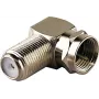 Schwaiger WAD8321531 Adaptador angular F, ficha F para tomada F, prateado, 2 unid.