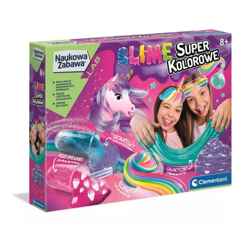 Science & Play Laboratório de Slime Super Colorido Língua Polaca Clementoni 50636
