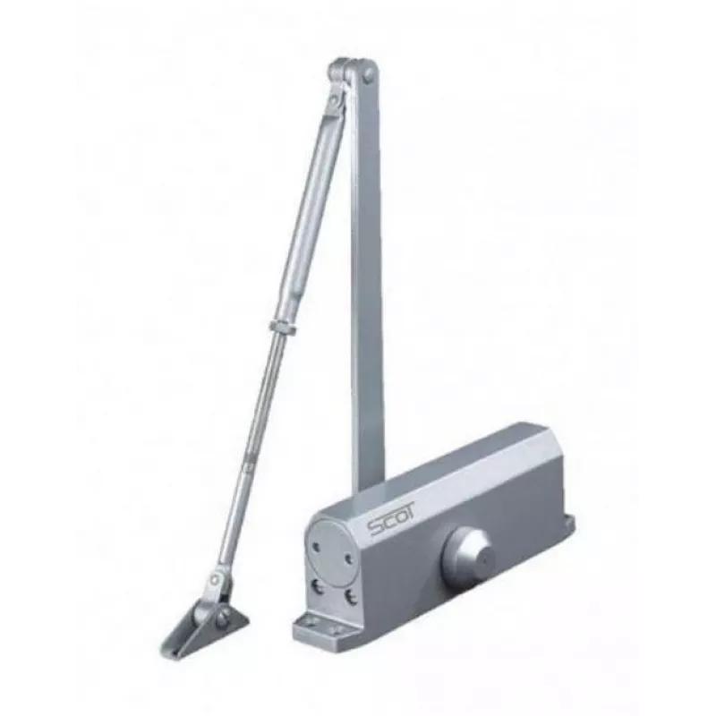 Fechadura de porta SCOT DC-30 para portas 80-100 kg, ajustável EN 3-5, prateado