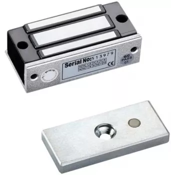 Fechadura eletromagnética SCOT EL-120 120kg (260lbs) 12V DC fail-safe montagem à superfície