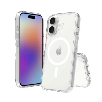 SCREENOR capa bumper para Apple iPhone 17 com MagSafe, transparente
